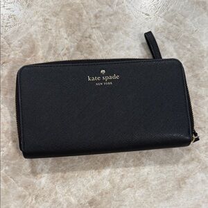 Kate Spade Black Zip-Around Wallet